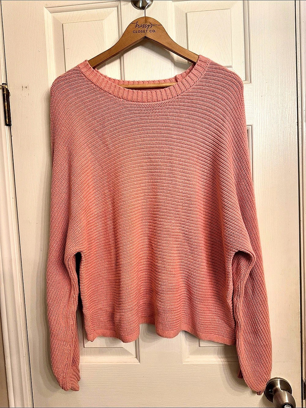 Z Supply Pink Crew Neck Sweater